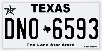 TX license plate DNO6593