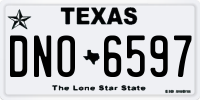TX license plate DNO6597