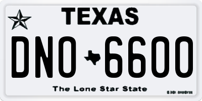 TX license plate DNO6600