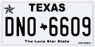 TX license plate DNO6609