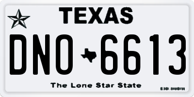 TX license plate DNO6613