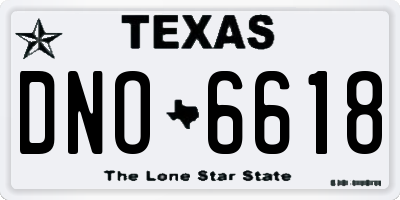 TX license plate DNO6618