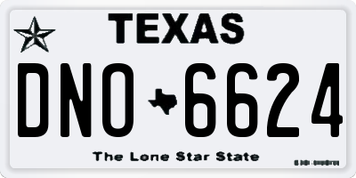 TX license plate DNO6624