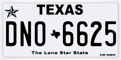 TX license plate DNO6625