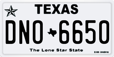 TX license plate DNO6650