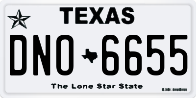 TX license plate DNO6655