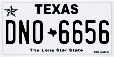 TX license plate DNO6656
