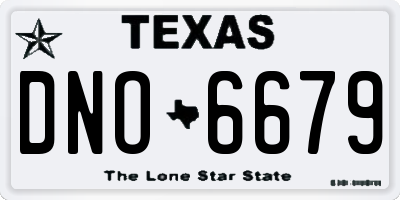 TX license plate DNO6679