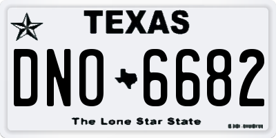 TX license plate DNO6682