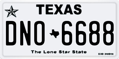 TX license plate DNO6688
