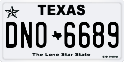 TX license plate DNO6689