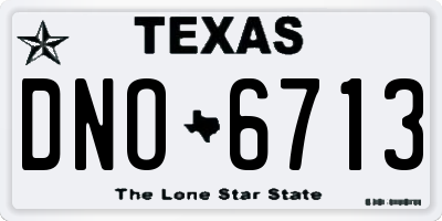 TX license plate DNO6713