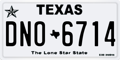 TX license plate DNO6714