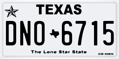 TX license plate DNO6715