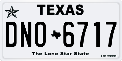 TX license plate DNO6717