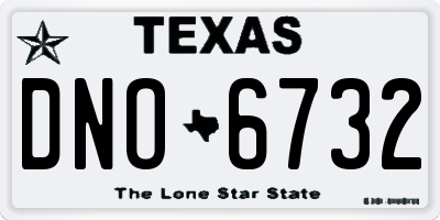 TX license plate DNO6732