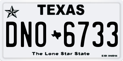 TX license plate DNO6733