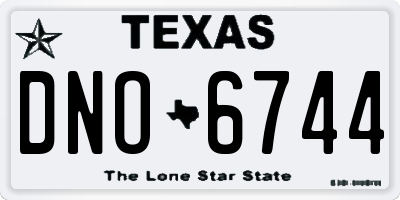 TX license plate DNO6744