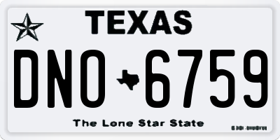 TX license plate DNO6759