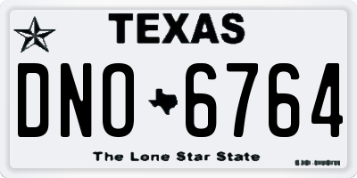 TX license plate DNO6764