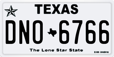 TX license plate DNO6766