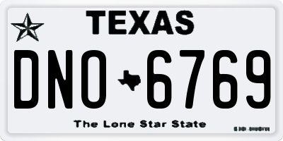 TX license plate DNO6769