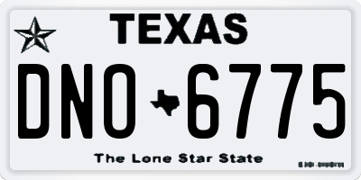 TX license plate DNO6775