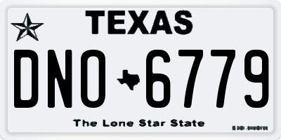 TX license plate DNO6779
