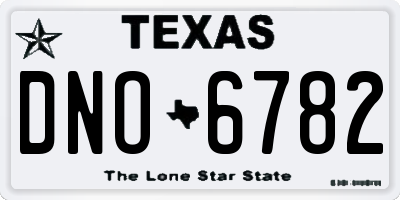 TX license plate DNO6782
