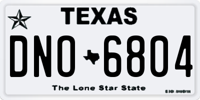 TX license plate DNO6804