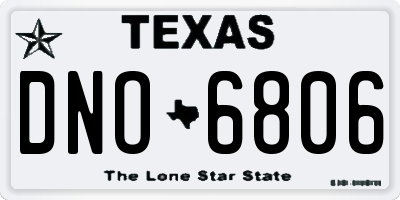 TX license plate DNO6806
