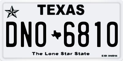 TX license plate DNO6810