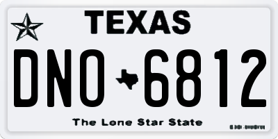 TX license plate DNO6812