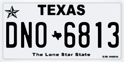 TX license plate DNO6813