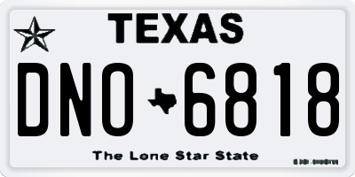 TX license plate DNO6818