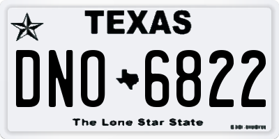 TX license plate DNO6822
