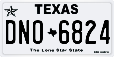 TX license plate DNO6824