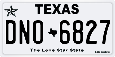 TX license plate DNO6827