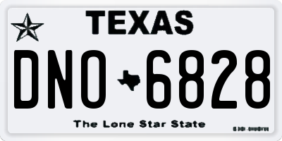 TX license plate DNO6828