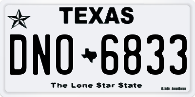 TX license plate DNO6833