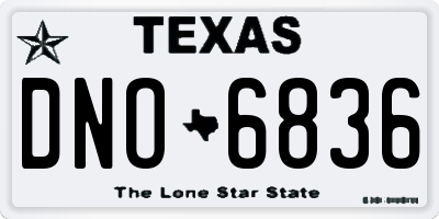 TX license plate DNO6836