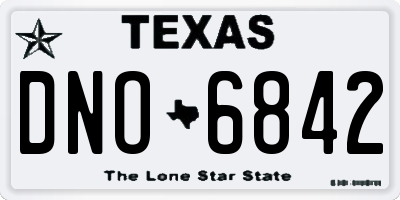 TX license plate DNO6842