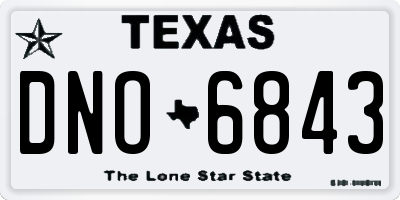 TX license plate DNO6843