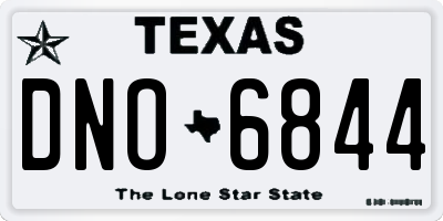 TX license plate DNO6844