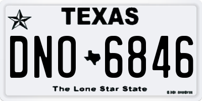 TX license plate DNO6846
