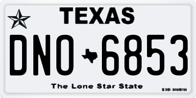 TX license plate DNO6853