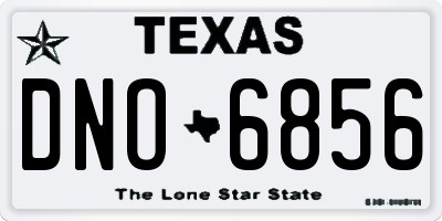 TX license plate DNO6856