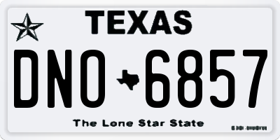 TX license plate DNO6857