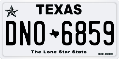 TX license plate DNO6859