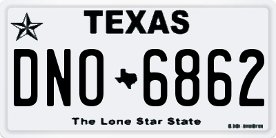 TX license plate DNO6862